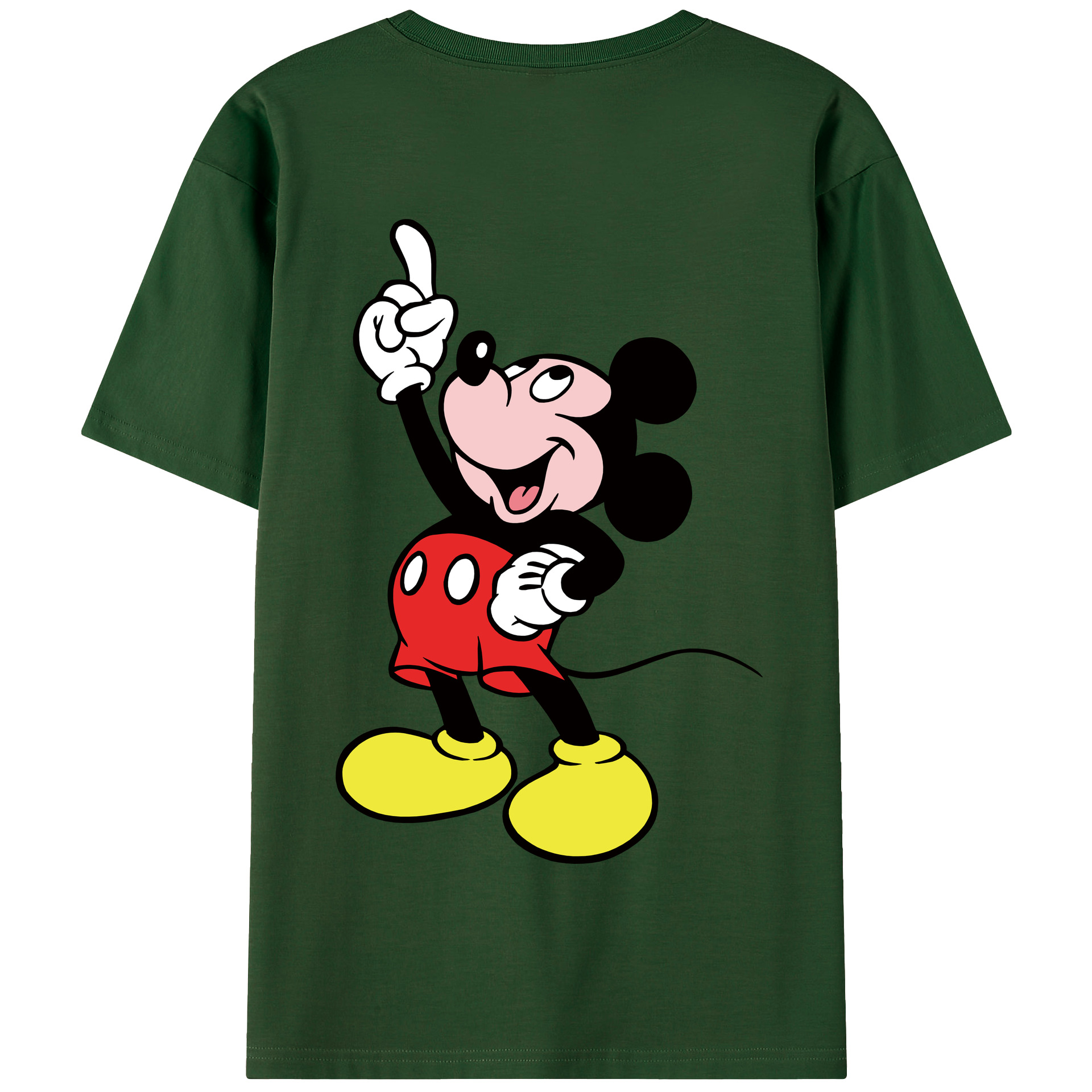 （画像用） ミッキーマウス Mickey Mouse 綿100％半袖Tシャツ（背面プリント）